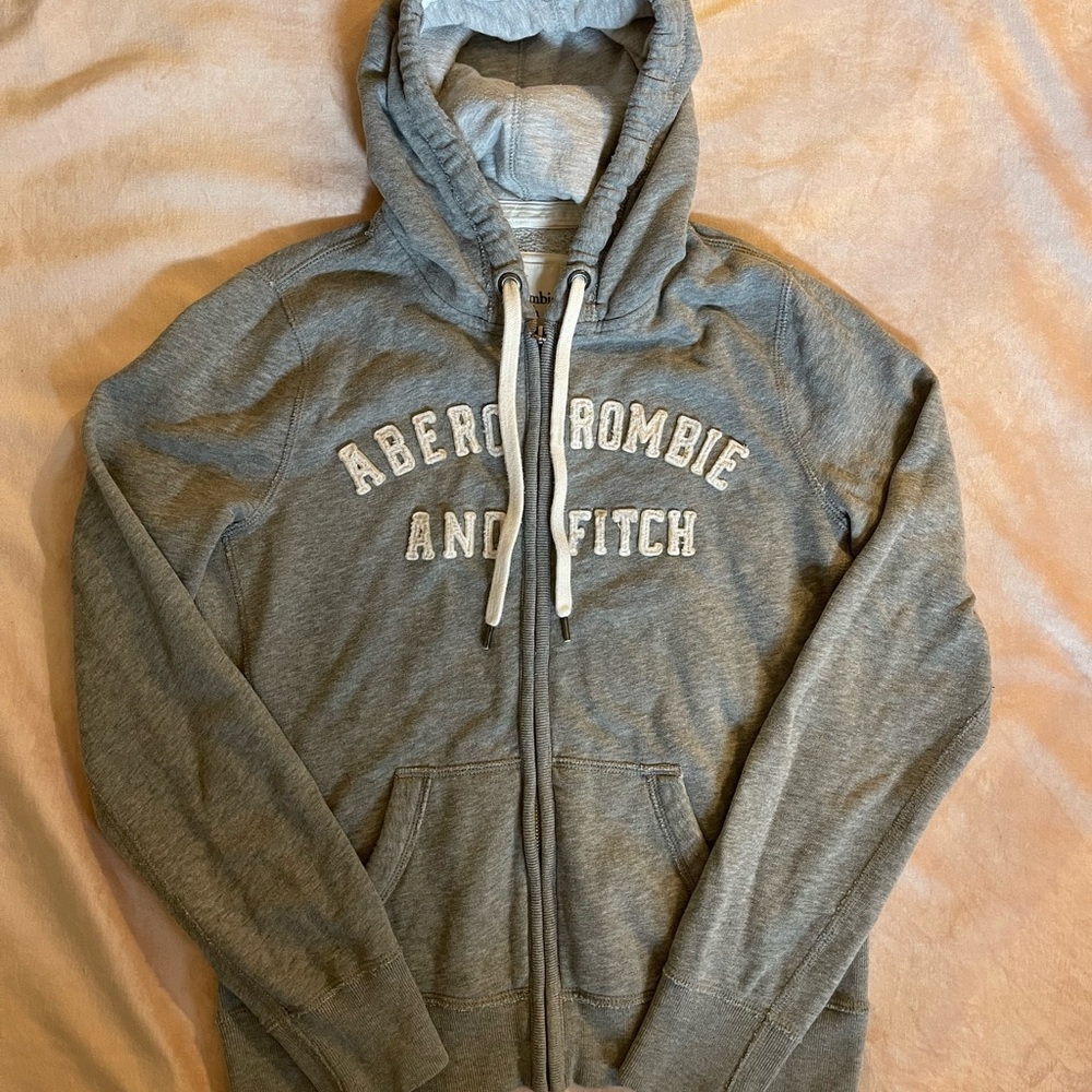 Abercrombie & Fitch logo zip up hoodie